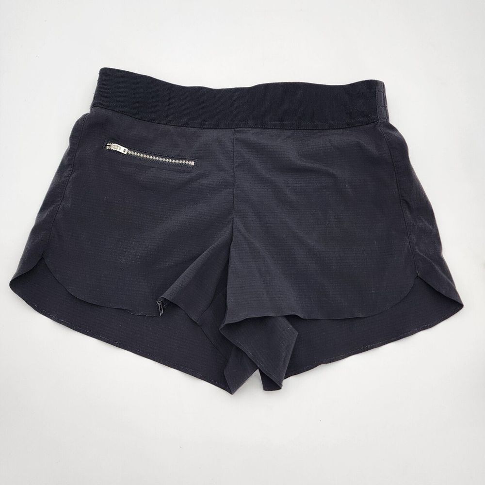 Athleta Womens Shorts 0 Black Nylon Blend Stretch Waist Casual Bottoms SEE PHOTO